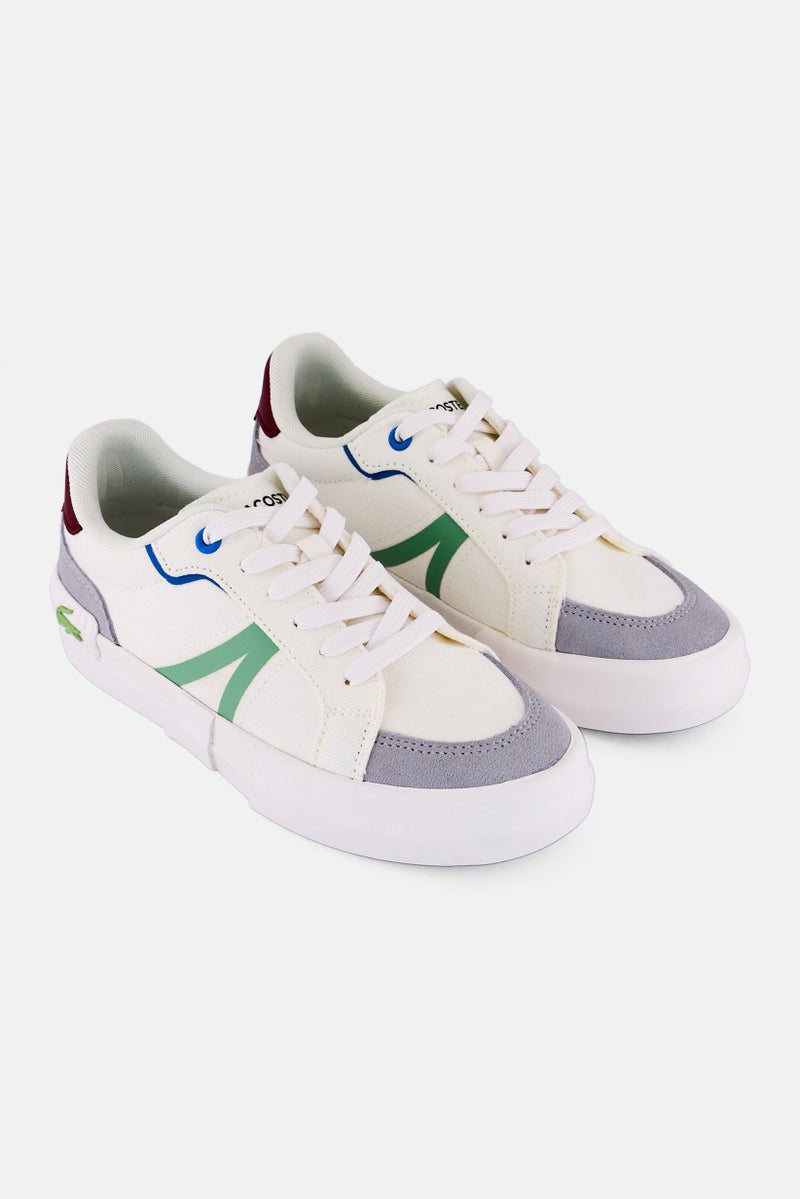 LACOSTE Women Brand Logo Lace Up  Shoes, White - Image 1